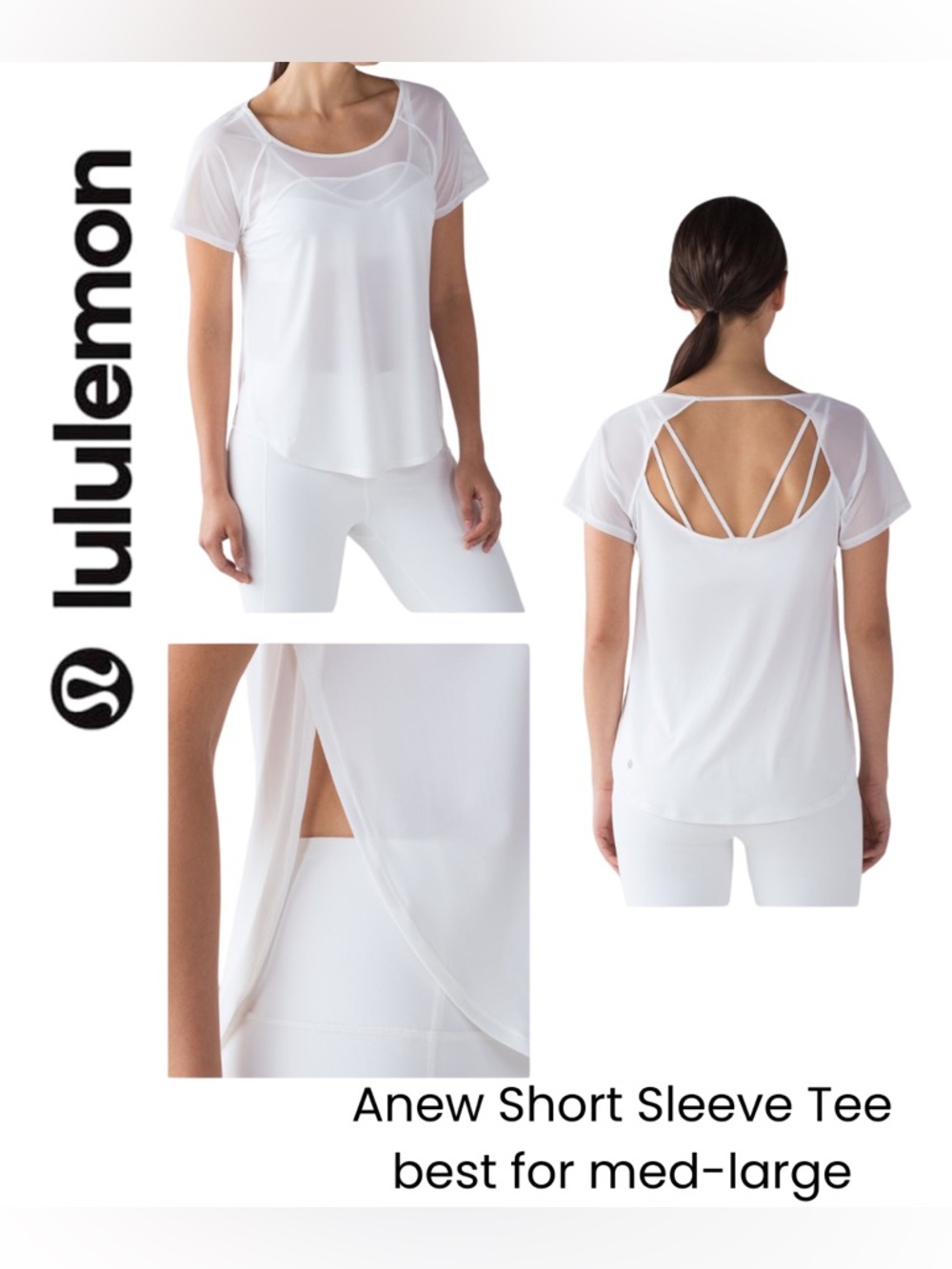 lululemon athletica Anew Short Sleeve Tee — White